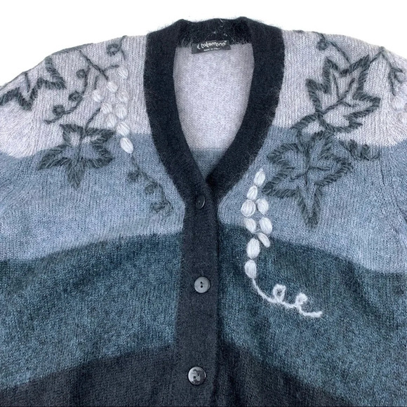 𝅺il talismano fluffy mohair  embroidered cardigan - Picture 7 of 10